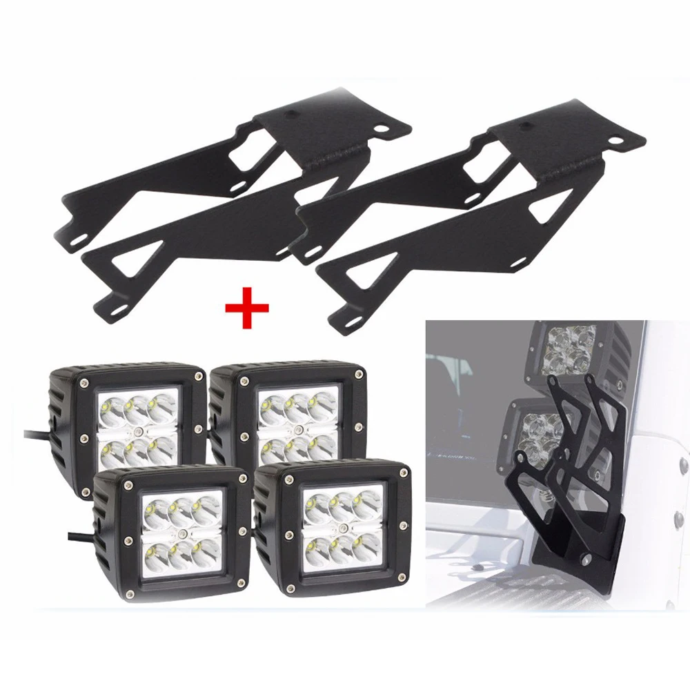 Новый 4X 3 &quot18W Cube Pods Светодиодный точечный светильник + пара светодиодный s