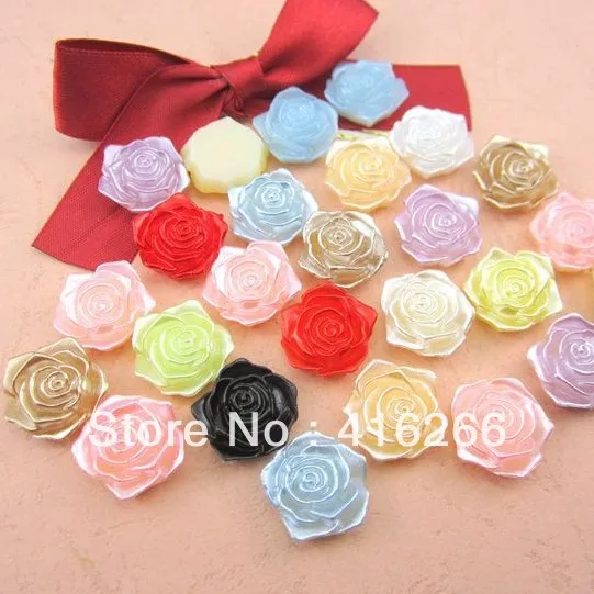 Бесплатная доставка разноцветный цветочный искусственный жемчуг с плоской