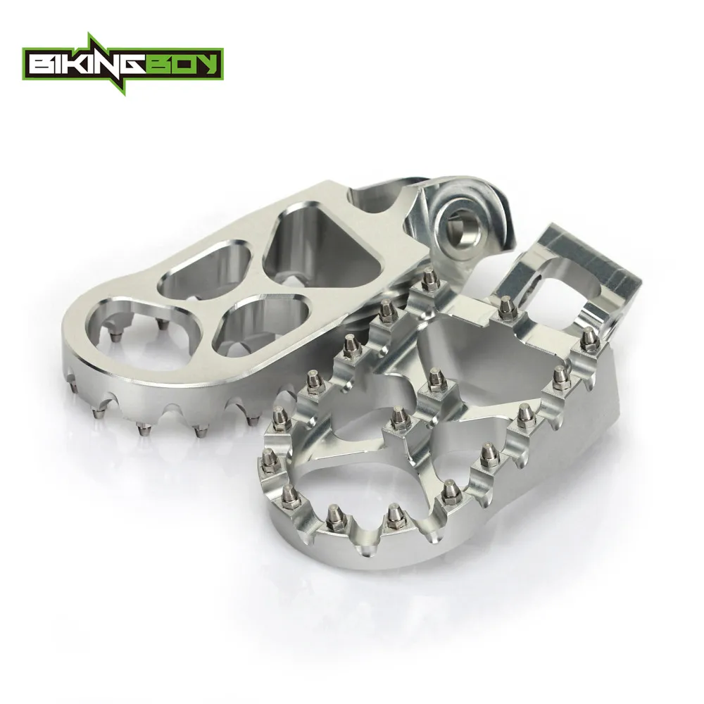 BIKINGBOY подножки опоры для ног педали подножки для KTM SX SXF SX-F XCF XC-F 125 200 250 300 350 400 450 MX заготовка с ЧПУ - Цвет: Sliver