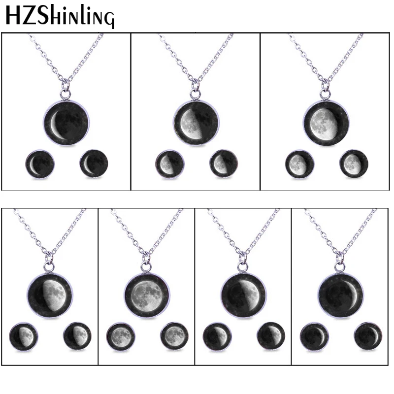 Ожерелье из нержавеющей стали с подвеской в виде фазы Луны|Ювелирные наборы| |