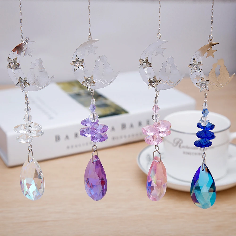 Модные прозрачные бусины с имитацией Луны кристаллами каплями Ловец Солнца|energy