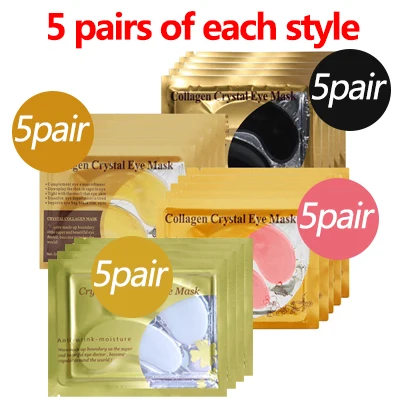Style 17 20Pair 24K золотые маски для глаз 60 шт. коллагеновая маска для глаз маска для сна гидрогелевые патчи для глаз подушечки для темных кругов увлажняющая маска для лица Уход - Цвет: Style 17 20Pair