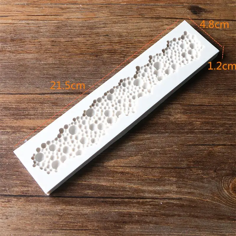 3D Силиконовая Форма жемчужные струнные бусины Веревка DIY Инструменты для украшения тортов из мастики Sugarcraft Свеча Форма Fimo глина мыло формы - Цвет: 2