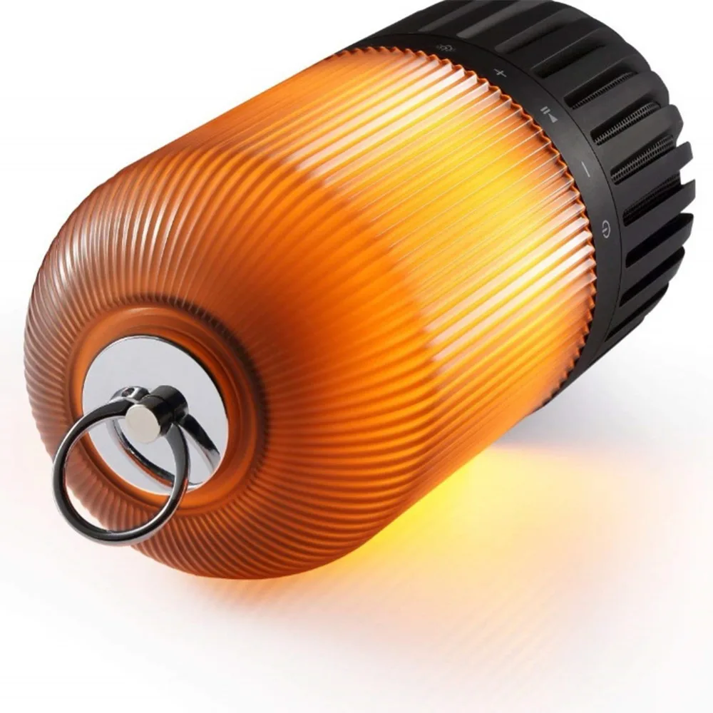 Светодиодная Портативная акустическая лампа с пламенем Bluetooth стерео мерцающий