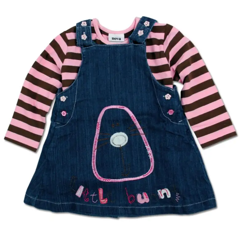 FREE SHIPPING H059# 6m-4y 5piece/lot letter embroidery and buttons summer sleeveness dress for girls | Детская одежда и обувь