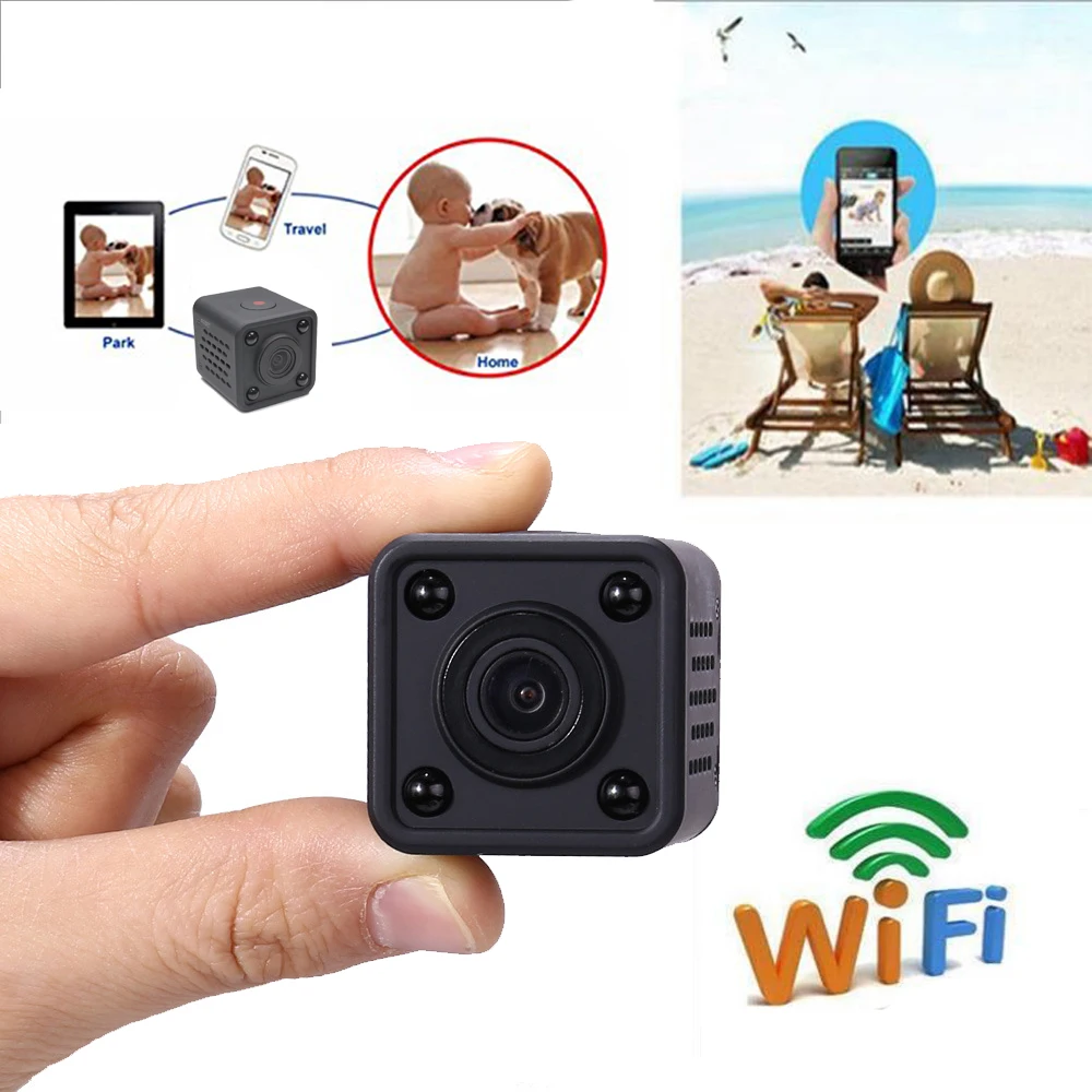 Wifi IP мини камера беспроводная 1080 P HD инфракрасная микро ИК ночного видения