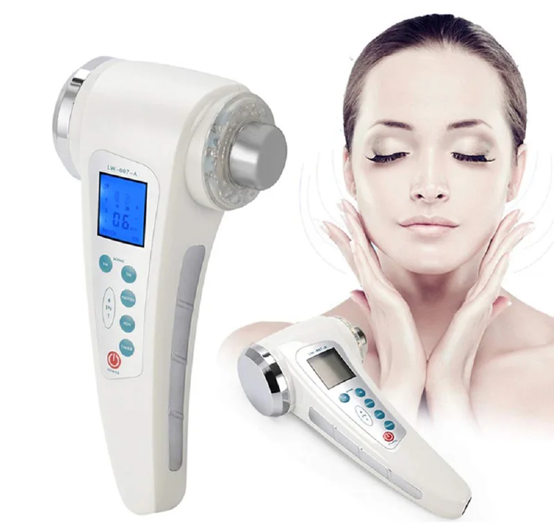 7 LED Photon Ultrasound Galvanic Ion Skin Pores Cleaning Massager Skin Lift Rejuvenation Anti-wrinkle Facial Care Beauty Devices