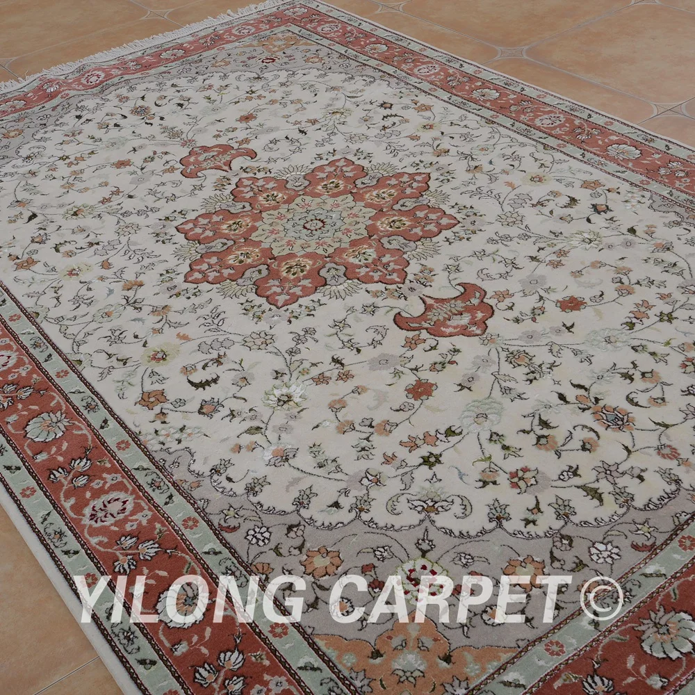 Yilong 6 'x 9 'ковер из Восточной шерсти розовый толстый изысканный индийский