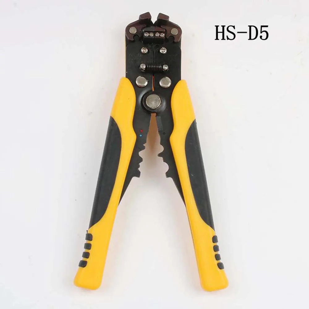 HSD5 YELLOW HS-D1 AWG24-10(0,2-мм2) многофункциональные автоматические плоскогубцы для зачистки кабеля Зачистка обжимка проводов инструменты режущий резак - Цвет: HSD5 YELLOW