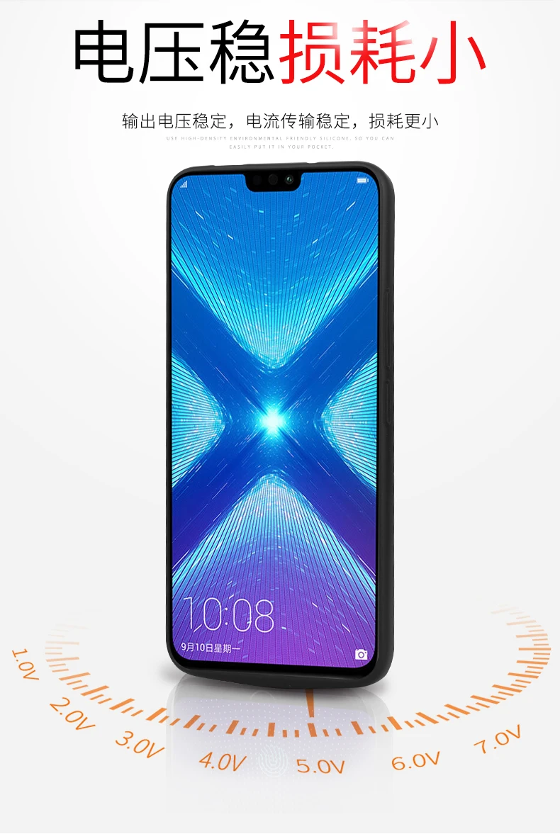 6500 мАч USB чехол для huawei Honor 8X ударопрочный аккумулятор зарядное устройство чехол с источником питания резервного копирования зарядки Банк питания Стенд Крышка