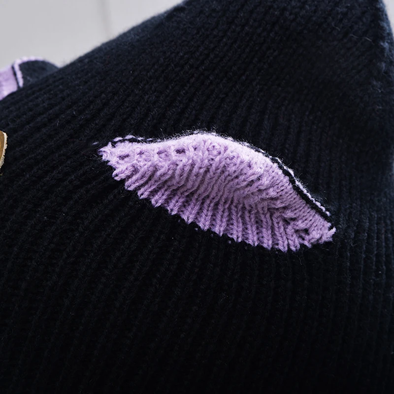2019 Роман Мультфильм полумесяц кошачьи уши унисекс Зимние теплые вязанные шляпы
