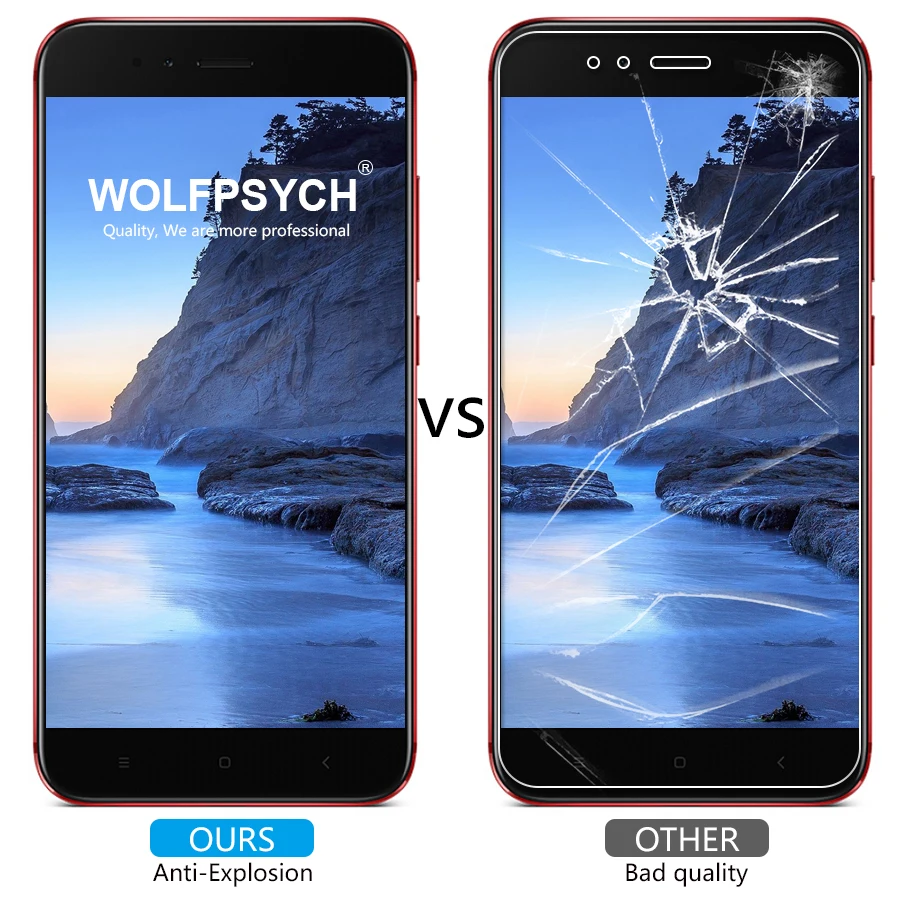 WOLFPSYCH 2 шт./лот не полное покрытие закаленное стекло для Xiaomi mi A1 5X9 H 2.5D экран
