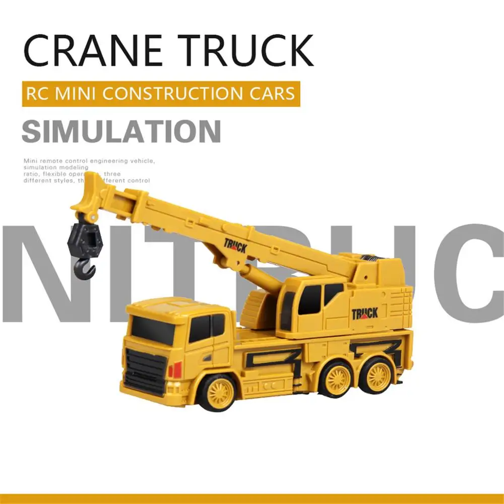 Crane Truck Мини-игрушка RC Truck самосвал автомобили детский экскаватор кран бульдозер дистанционное управление электрические игрушки модели инженерных транспортных средств - Цвет: Crane Truck