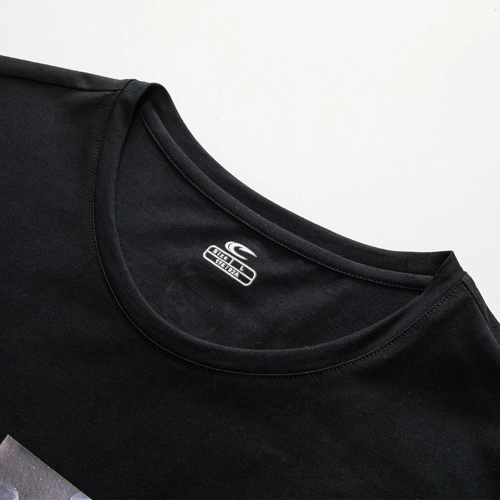 SAIQI 2019 Summer Fashion Letter Print Men Tshirt Korean Slim Black White Short Sleeve Sport Running Tee 118351 | Спорт и