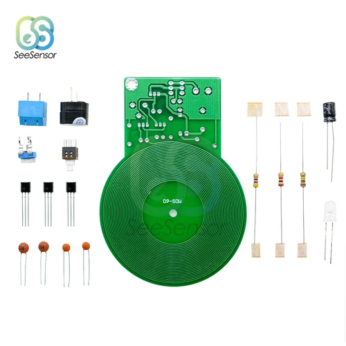 Without Battery Case DIY Kit детектор металла Комплект DC 3 V-5 V 60 мм Бесконтактный Сенсор модуль DIY электронные детали металлоискатель электронный комплект - Цвет: Without Battery Case
