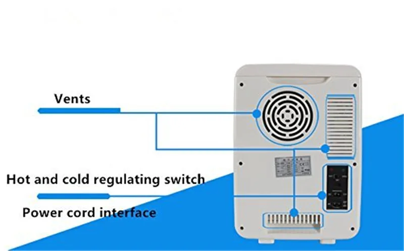 Автомобильный мини холодильник высокого качества 10л синий белый авто 12В