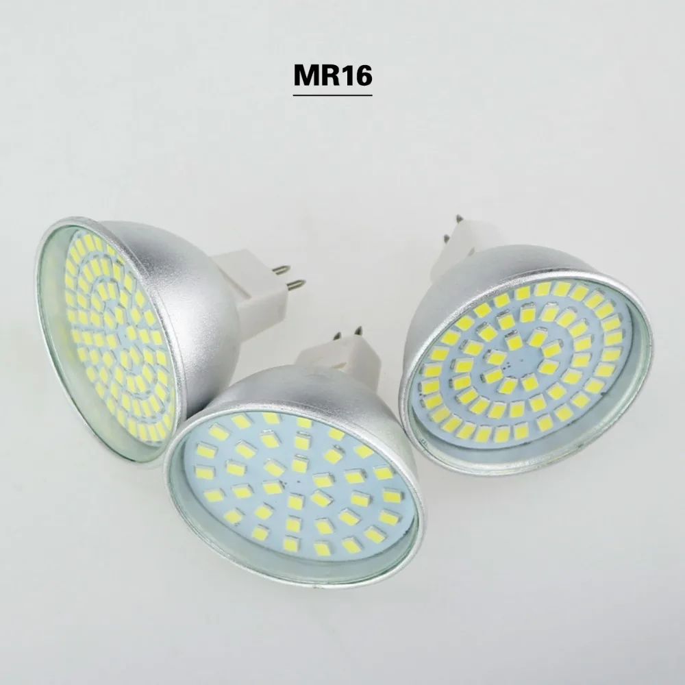 Светодиодный точечный светильник GU10 MR16 светодиодный 220 В 110 SMD2835 алюминиевый 12 GU5.3