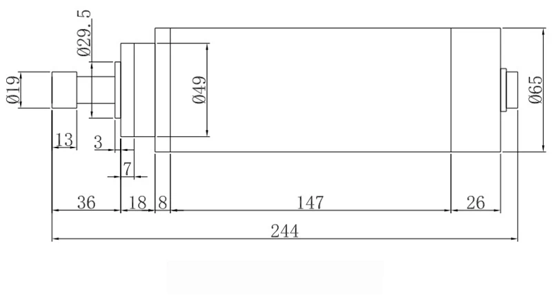 800W 220V 65 мм ER11 воздушное охлаждение шпинделя 0.8KW er11 четырехтактный двигатель с воздушные охлаждением Фрезерный Шпиндельный+ 1.5KW частотно-регулируемым приводом Инвертор+ 13 шт./компл. ER11+ 65 мм зажим
