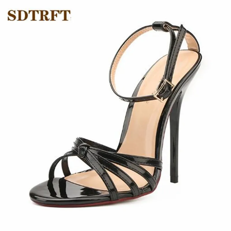 Женские босоножки через плечо SDTRFT элегантные туфли на тонком высоком каблуке 13