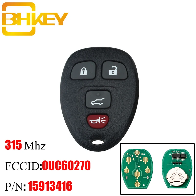 BHKEY 4 кнопки новинка запасной ключ без ключа для дистанционного доступа брелок