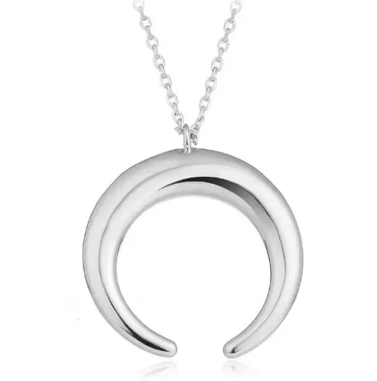 Женское ожерелье с изогнутым полумесяцем золотое/серебряное подарок на день