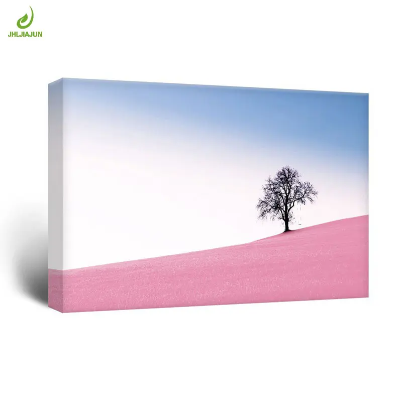 

JHLJIAJUN Nordic Pink Desert Tree Modular Painting Nordic Wall Art Print And Poster Dining Living Room Home Bedroom Decor