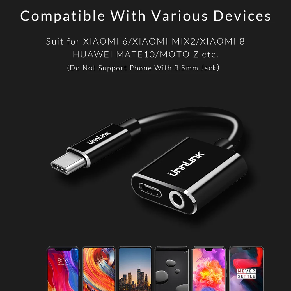 Unnlink USB Type C аудио адаптер для зарядки 2 в 1 папа мама 3 5 мм разъем наушников +