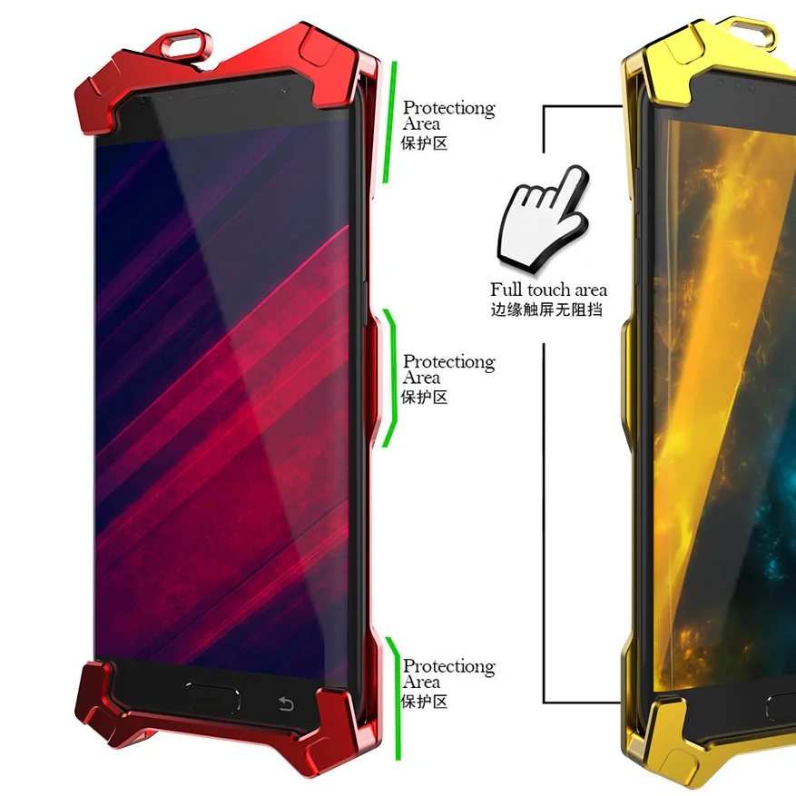 Роскошные Simon металл алюминиевые футляры для Samsung Galaxy S6 Edge ARMOR Series Тор Телефон
