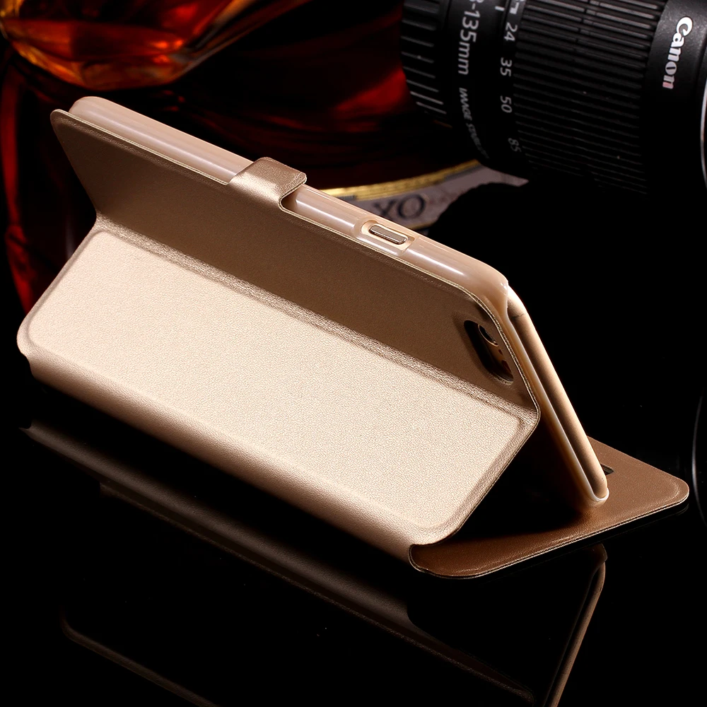 Чехол из искусственной кожи KISSCASE для iPhone 6 s 7 Plus с окошком просмотра умным ответом