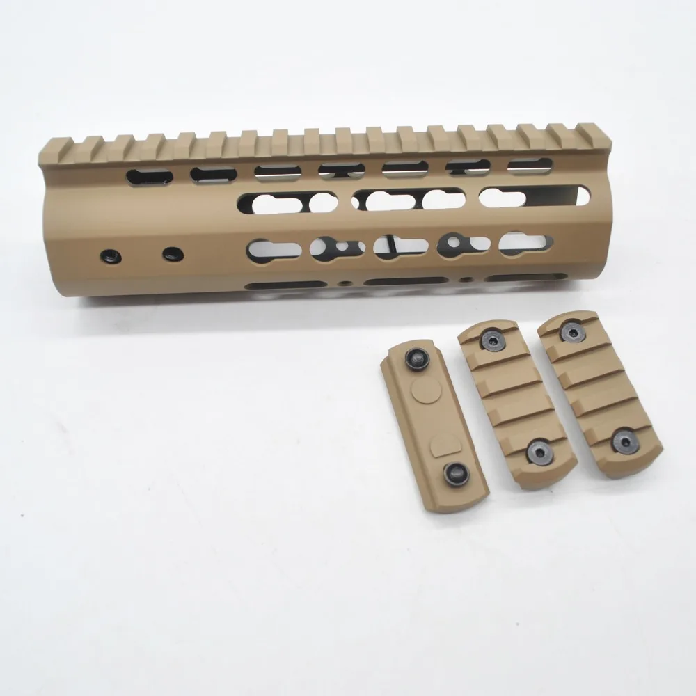Aplus 7/9/10/12/13,5/15 ''дюймовый Keymod направляющая для ствольной накладки поплавок крепление Системы с 3 предмета в комплекте с креплением для Sections_Tan Цвет печатных
