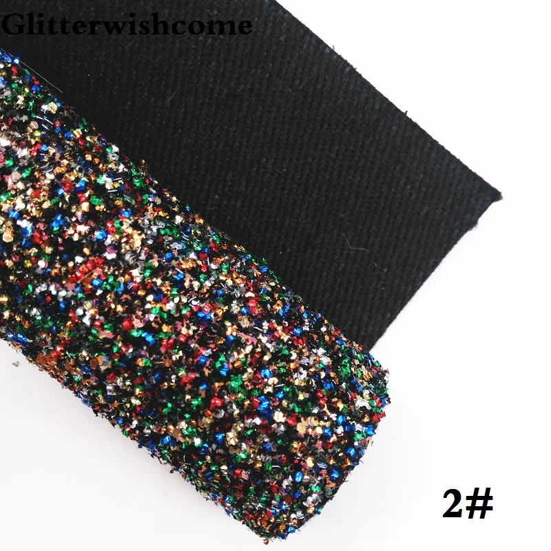 Glitterwishcome 21X29 см A4 размеры синтетическая кожа, с эффектом блестящей кожи, искусственная кожа из искусственной кожи Ткань Винил для Луки, GM047A - Цвет: 2