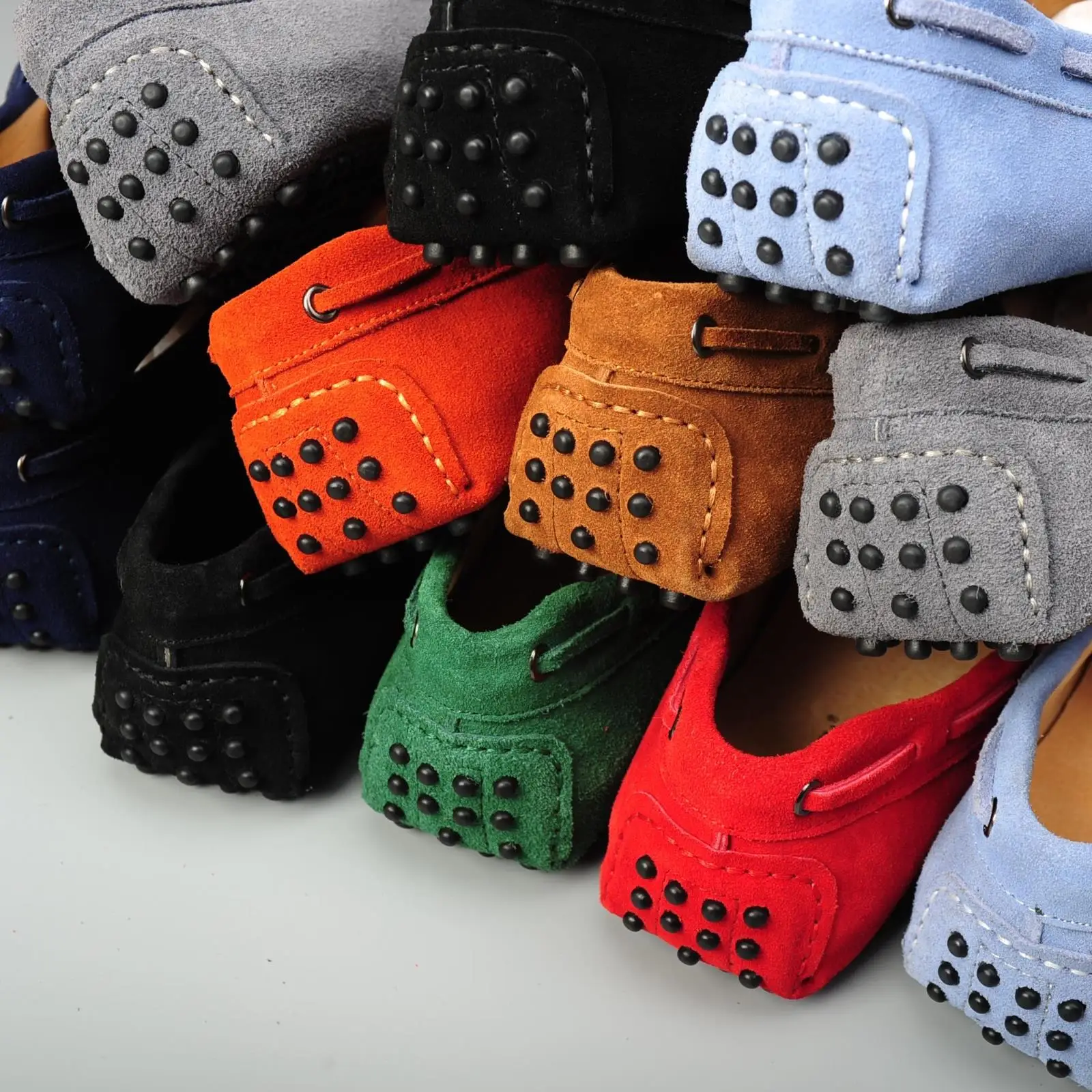 Модные Летний Стиль Мягкие Мокасины мужские лоферы Высокое качество обувь из