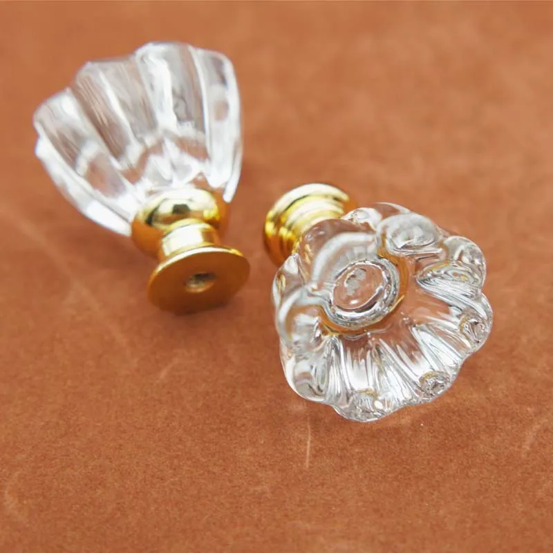 Стеклянная Ручка для комода диаметр 30 мм ручка выдвижные ручки Золотое основание