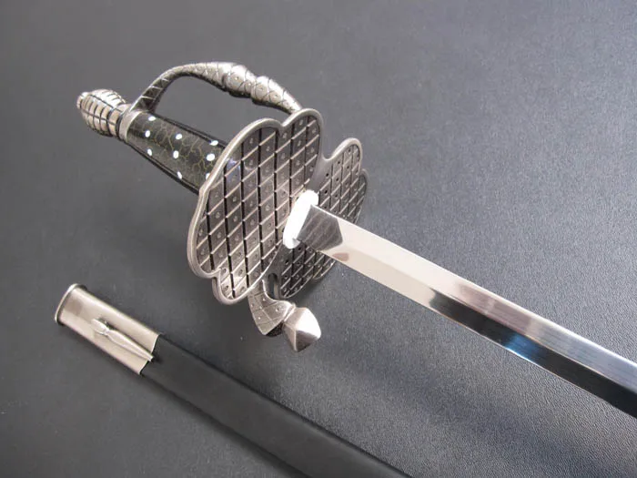 S3504 испанский Зорро мушкетерный меч перфорированная витая бабочка D GUARD