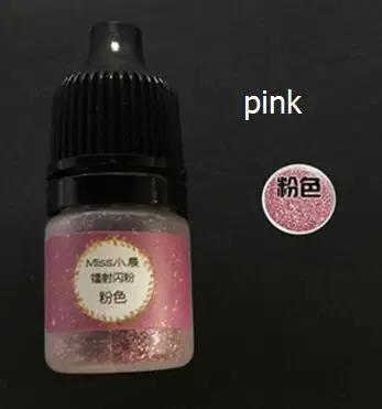 pink Блестящий лазерный порошок, сделай сам, полимерный наполнитель для изготовления украшений, кабошоны, украшение для ногтей, блестящая Галактическая звезда, наполнители для рукоделия - Цвет: pink