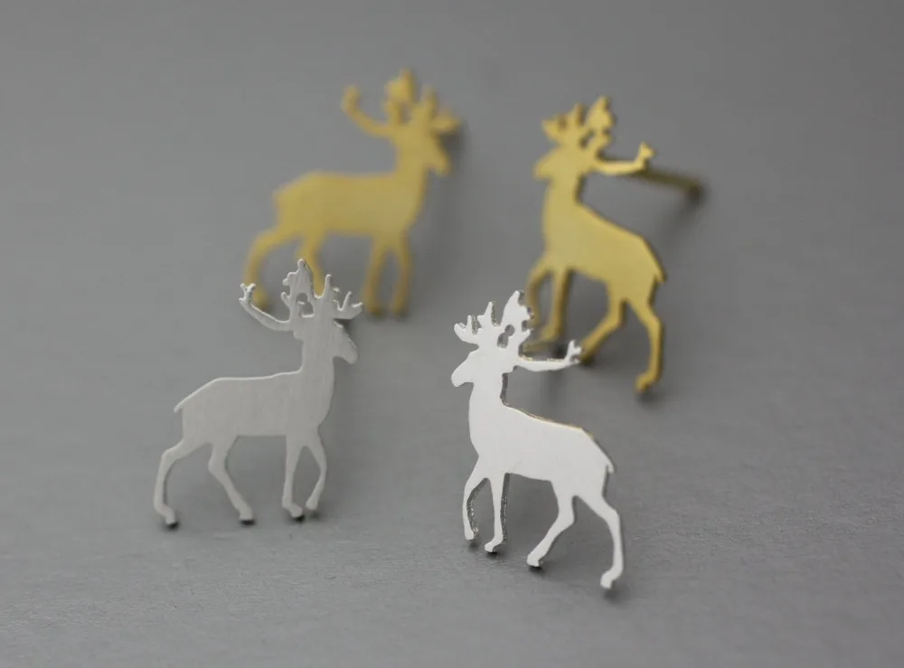 Yiustar Рудольф лось олень серебряные серьги шпильки Доступные цвета как