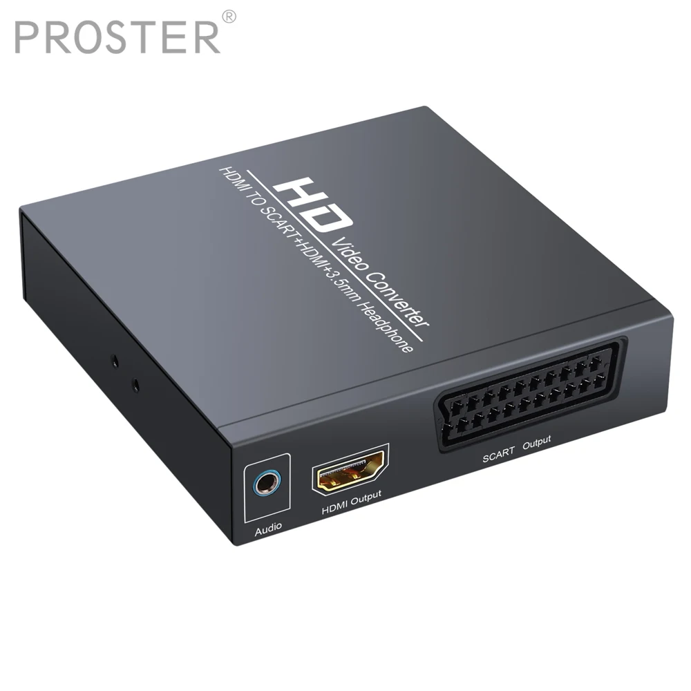 PROZOR HDMI совместим с совместимым адаптером SCART конвертером L/R стерео аудио