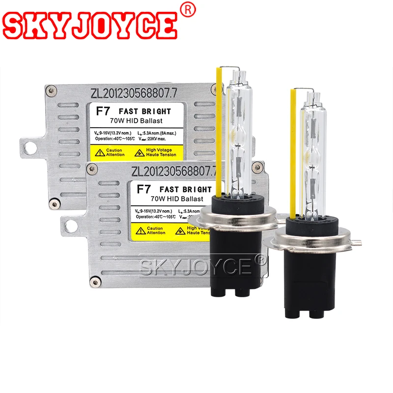 SKYJOYCE 12V автомобильная фара HID ксеноновый комплект 70W DLT F7 Быстрый Яркий балласт