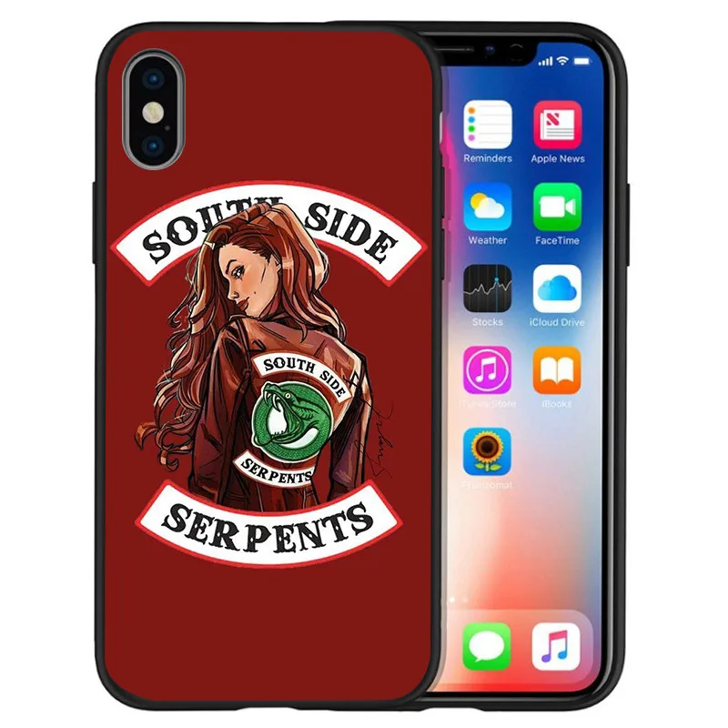 Американский ТВ ривердейл саутсайд змеи для iPhone X XR XS Max 5 5S SE 6 6S 7 8 Plus чехол