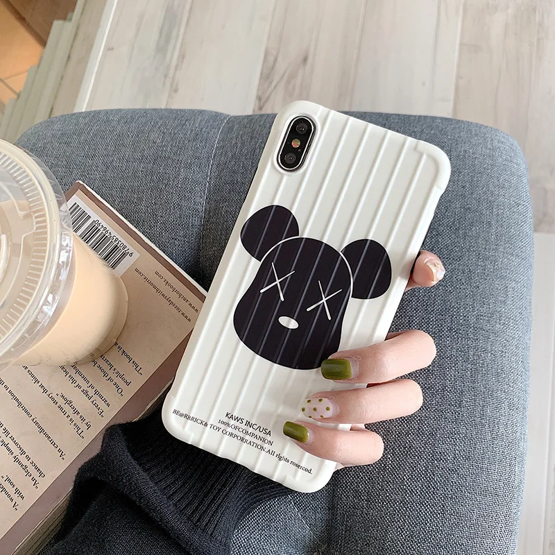 Милый XX Eyes Bear для iPhone Xs XR Max мобильный телефон оболочка iPhone6s 7 8 Plus изогнутая