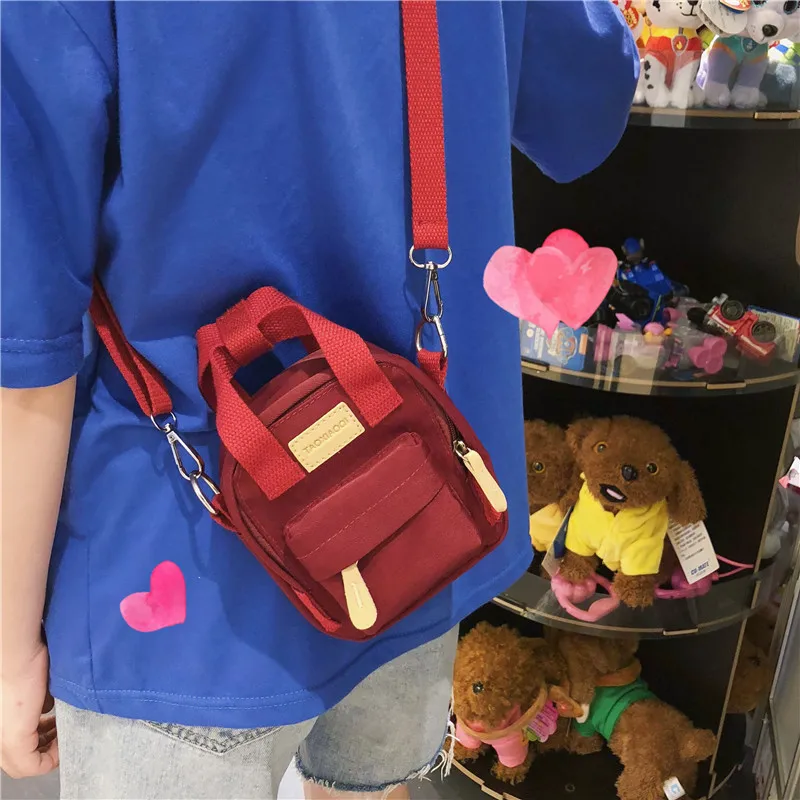 Маленькая портативная Холщовая Сумка Кроссбоди в Корейском стиле маленькая