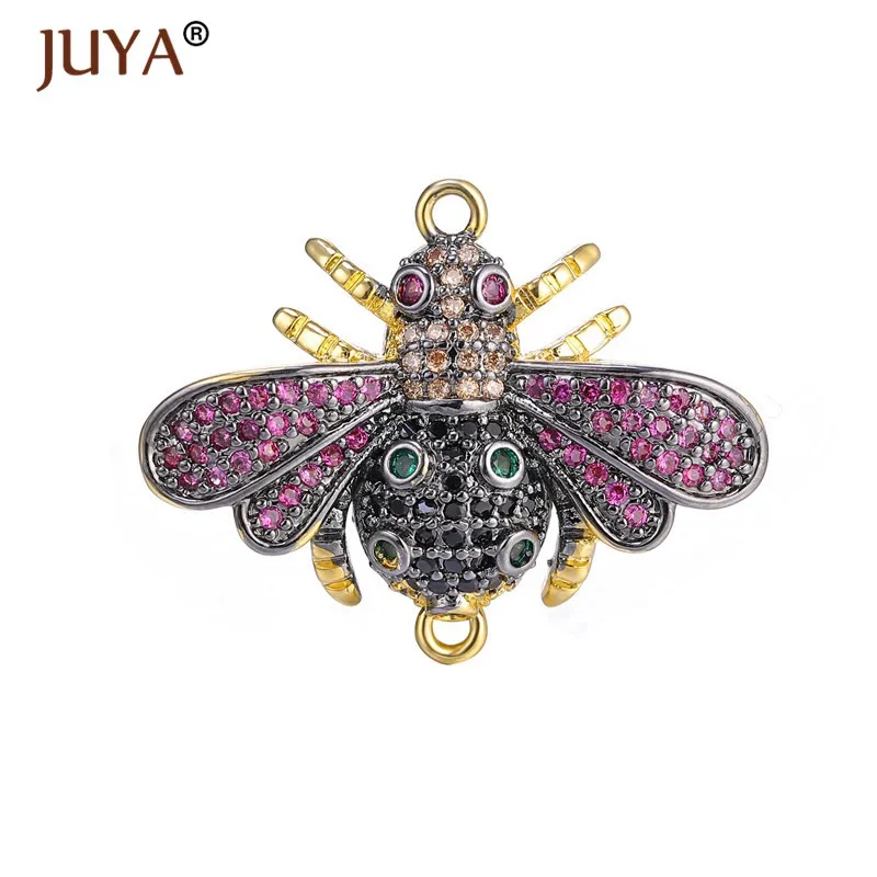 bee charm Милый кубический цирконий пчела шарм браслеты для женщин золото бисерная цепь насекомое пчела браслет регулируемый Femme ювелирные изделия подарок - Окраска металла: bee charm