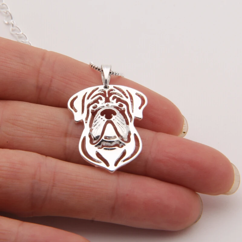 Английская собака мастифф ожерелье для любителей собак с принтом лап Ожерелье