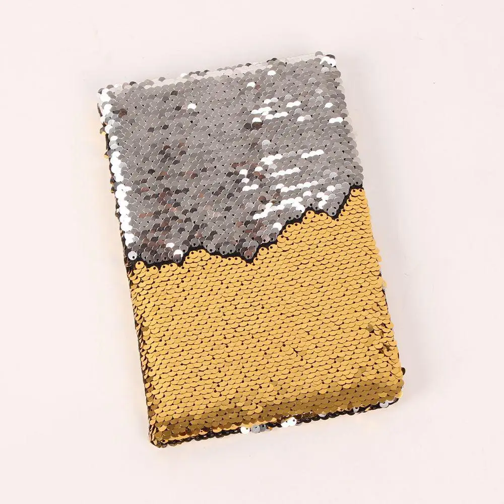 Gold silver Креативный многоцветный блокнот с блестками А5, ежедневник-планировщик, альбом для эскизов, Caderno Escolar Diario Cuaderno, подарок R20 - Цвет: Gold silver