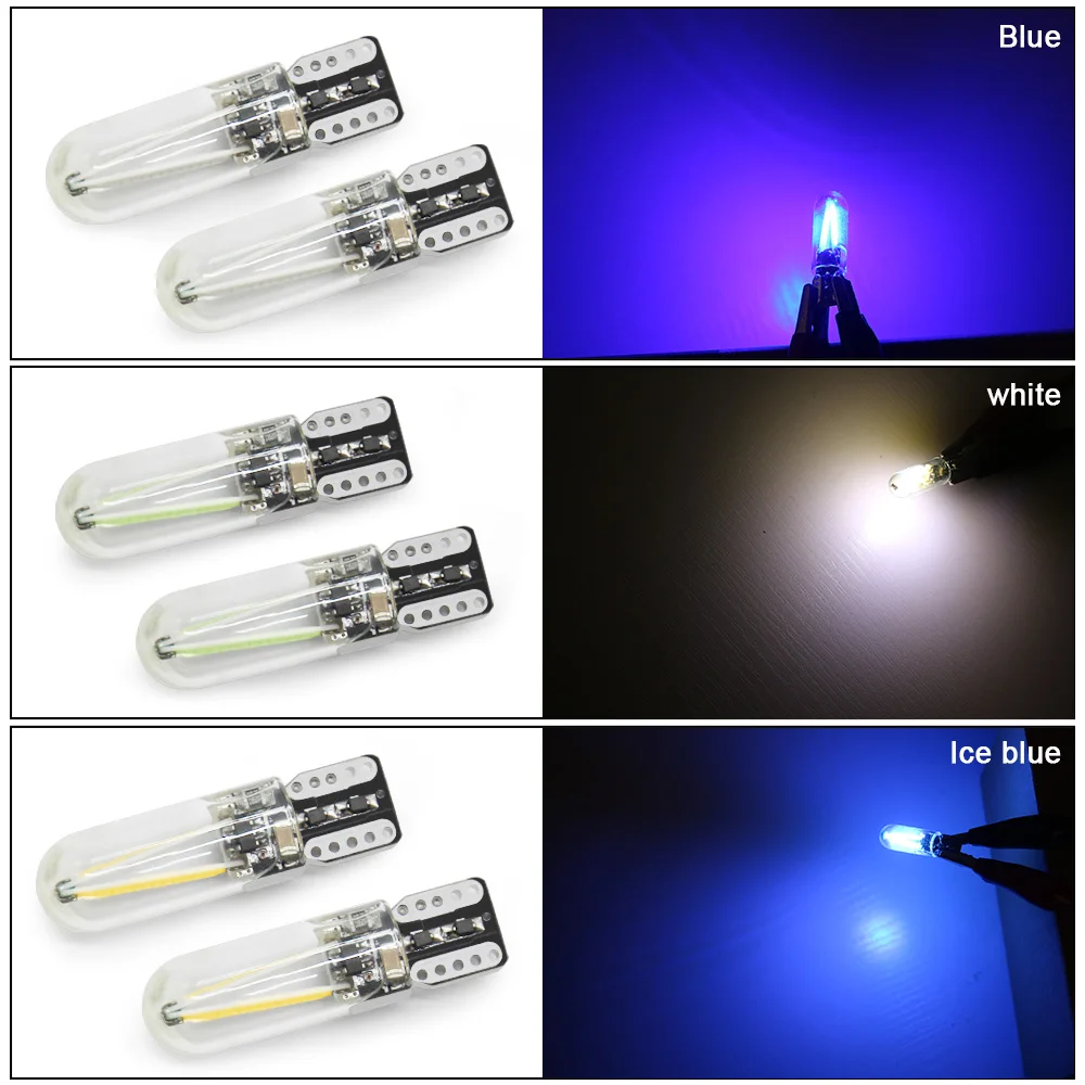 Современный автомобиль 10 шт T10 Led Автомобильный свет W5W 194 168 накаливания Cob стекло