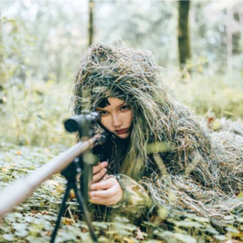 PUBG Ghillie Камуфляжный охотничий костюм с листьями одежда для улицы кленовый Bionic Yowie