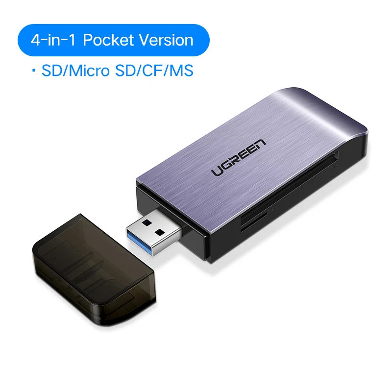 Mini Model 4-in-1 Ugreen кард-ридер USB 3,0 все в одном SD/Micro SD/TF/CF/MS Compact Flash смарт-карта памяти Адаптер Тип C OTG SD кард-ридер - Цвет: Mini Model 4-in-1