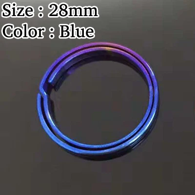 28mm blue 21 мм/28 мм титановый сплав подвесное кольцо наружное маленькое кольцо для ключей в форме инструмента для альпинизма EDC без ржавчины - Цвет: 28mm blue