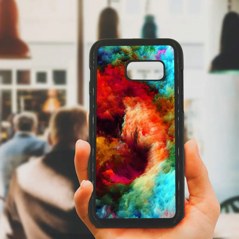 Abstract Colorful Smoke Phone Cases Hard PC Plastic Cover for Samsung Galaxy A3 A5 A7 A8 2015 2016 2017 2018 Note 8 5 3 2 Shell |