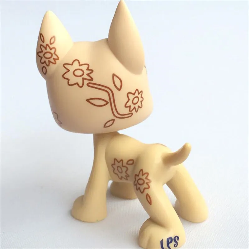 Lps настоящий редкий pet shop стоящий маленький короткий волос Кот розовый черный старый Собака Такса collie great dane детский подарок